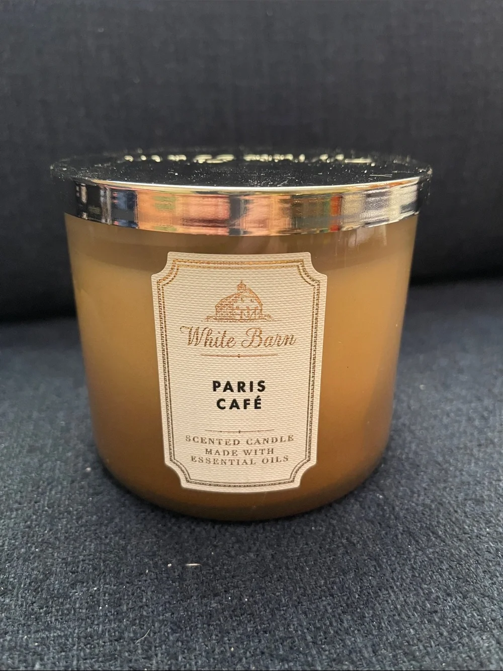 Bath & Body Works White Barn Paris Café Candle - Amber Brown